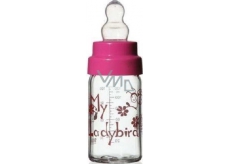 Simax Baby Glasflasche mit Silikonsauger 125 ml verschiedene Motive und Farben