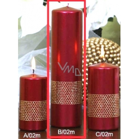 Lima Band Kerze rot Zylinder 60 x 220 mm 1 Stück