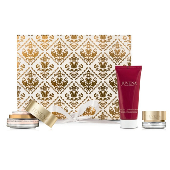 Juvena Rejuvenate & Correct Lifting Tagescreme 50 ml + Verwöhnende und glättende Handcreme 100 ml + Mastercreme für Augen und Lippen 10 ml, Kosmetikset