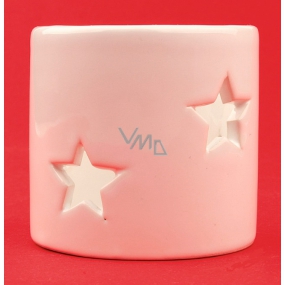 Keramik Kerzenhalter mit Sternen 5,5 cm