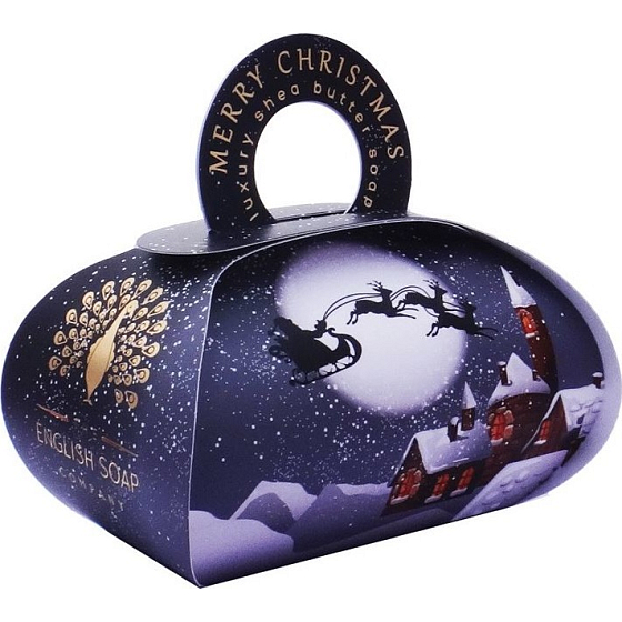 Englische Seife Frohe Weihnachten Winter natürliche parfümierte Seife mit Sheabutter 260 g