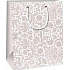 Ditipo Geschenk Papiertüte 18 x 10 x 22,7 cm graues Spitzenmuster