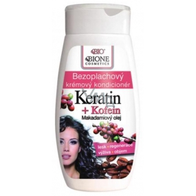 Bione Cosmetics Keratin & Koffein Leave-In Cream Conditioner für alle Haartypen 260 ml