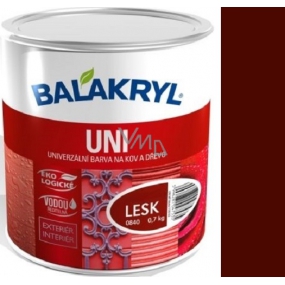 Balakryl Uni Gloss 0245 Dunkelbraune Universalfarbe für Metall und Holz 700 g