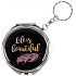 Albi Mirror - Schlüsselanhänger mit Text Life is beautiful 6.5 cm