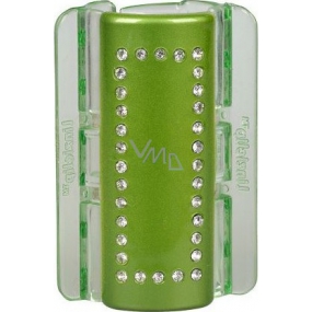 Linziclip Maxi Haarspange grün mit Kristallen 8 cm geeignet für dickeres Haar 1 Stück