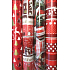 Zöwie Geschenkpapier 70 x 500 cm Weihnachten rot weiß und gold Bäume und Hirsche