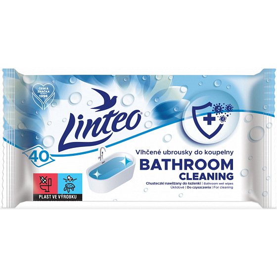 Linteo Badezimmer Feuchttücher 40 Stück, 180 x 200 mm