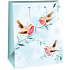 Ditipo Geschenk Papiertüte 26,4 x 13,6 x 32,7 cm hellblaue Vögel