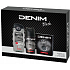 Denim Black Aftershave 100 ml + Deospray 150 ml + Duschgel 250 ml, Kosmetikset für Männer