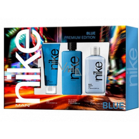 Nike Blue Man Eau de Toilette für Männer 100 ml + After Shave Balm 75 ml + Duschgel 100 ml, Geschenkset für Männer
