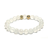 Selenit/Alabaster-Armband elastischer Naturstein, Kugel 8 mm / 16 - 17 cm, Engelsenergie