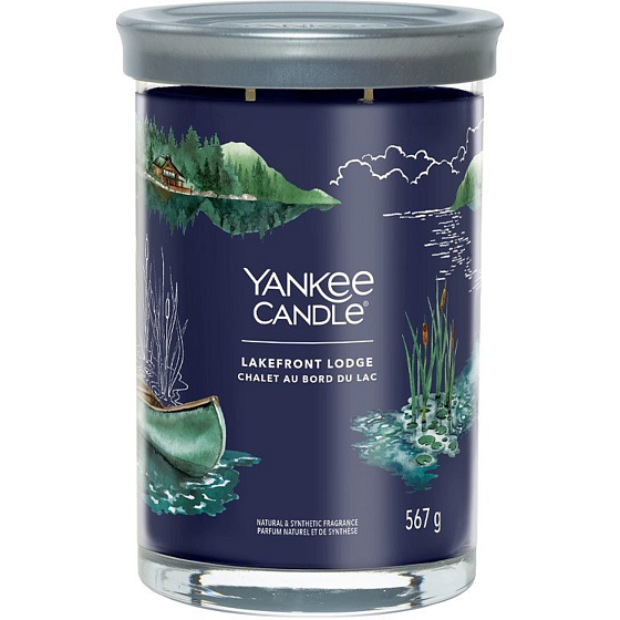 Yankee Candle Lakefront Lodge - Lakefront Lodge Duftkerze Signature Tumbler großes Glas 2 Dochte 567 g