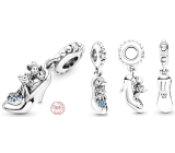 Charme Sterling Silber 925 Disney Cinderella Pantoffel, Anhänger für Armband