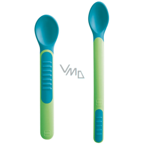 Mam Feeding Spoons & Cover 2-Phasen-Futterlöffel mit Schutzhülle 6+ Monate Grün 1 Set