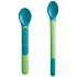 Mam Feeding Spoons & Cover 2-Phasen-Futterlöffel mit Schutzhülle 6+ Monate Grün 1 Set