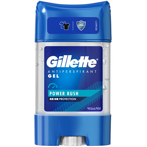 Gillette Power Rush Gel Antitranspirant Deodorant Stick Gel für Männer 70 ml
