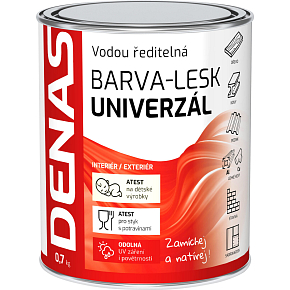 DENAS UNIVERZÁL-LESK Deckfarbe für Holz, Metall und Beton, 0240 dunkelbraun, 700 g