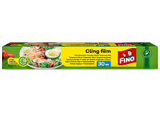 Fino Lebensmittelfolie mit einer Stärke von 9 µ, Breite 29 cm, Länge 30 Meter