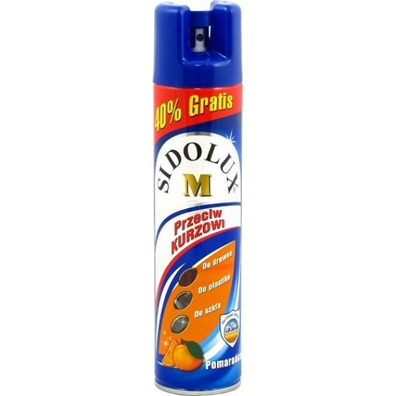 Sidolux M für Möbel Orange Hypoallergen Antistatisches Staubschutzspray mit einem Duft von 350 ml