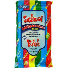 Icare School Kids Antibakterielle Feuchttücher 10 Stück