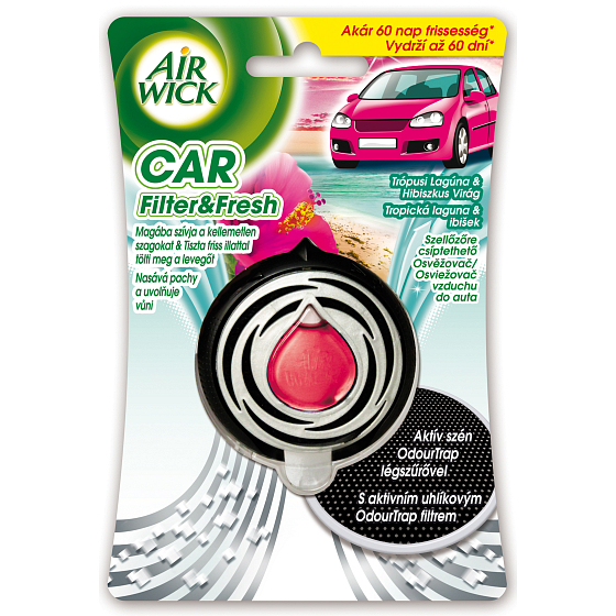 Air Wick Autofilter & Fresh Tropical Lagoon und Hibiskus Lufterfrischer 3 ml