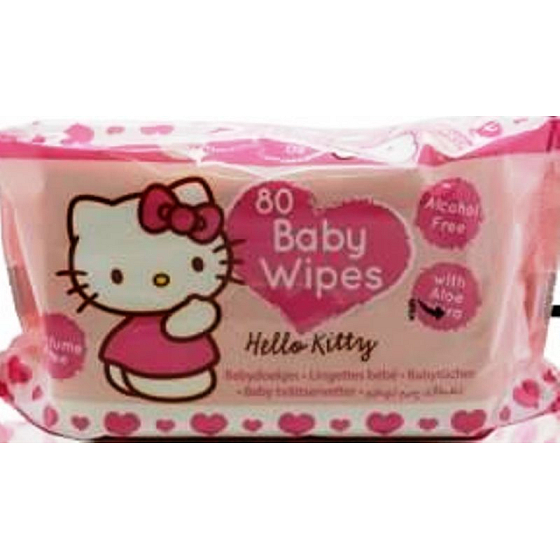 Hello Kitty Wet wischt 80 Stück ab