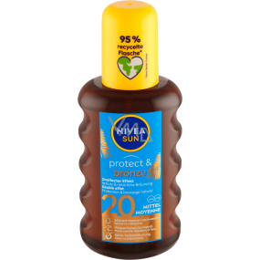 Nivea Sun Protect + Bronze F20 + Bräunungsöl 200 ml Spray