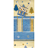 Alvarak Papier Geschenktüte für Flasche 36 x 13 x 9 cm blau-beige 1 Stück