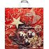 Presse Plastikbeutel 45 x 50 cm mit Griff Rot-goldene Flaschen