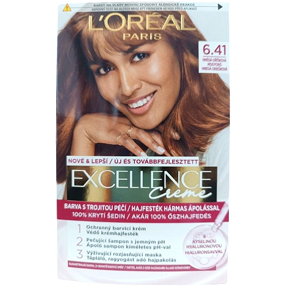 Loreal Paris Excellence Creme Haarfarbe 6.41 Haselbraun