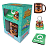 Degen Merch Animal Crossing Tom Nook Keramikbecher 310 ml + Schlüsselanhänger + Untersetzer, Geschenkset
