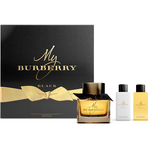 Burberry My Burberry Black parfümiertes Wasser für Frauen 90 ml + Körperlotion 75 ml + Duschgel 75 ml, Geschenkset