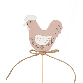 Henne Holzvertiefung 5 cm + Spieße braun