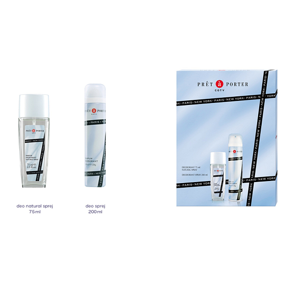 Pret a Porter Original parfümiertes Deodorantglas 75 ml + Deodorantspray 200 ml, Kosmetikset für Frauen