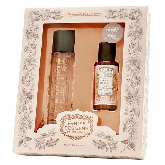 Panier des Sens Rose & Muskat EdP 50 ml + feuchtigkeitsspendende Körperlotion 50 ml