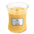 WoodWick Oat Flower - Haferblumenduftkerze mit Holzdocht und Glasdeckel Medium 275 g