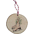 Bohemia Gifts Handgefertigtes Weihnachtsornament aus Holz Winterschlittschuhe 6 cm