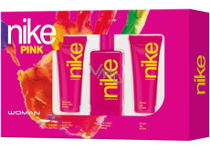 Nike Pink Woman Eau de Toilette 100 ml + Körperlotion 75 ml + Duschgel 75 ml, Geschenkset für Frauen