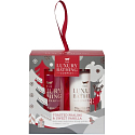 Grace Cole Christmas Candy & Vanilla Duschgel 100 ml + Körperlotion 100 ml + Badeschwamm, Kosmetikset für Frauen