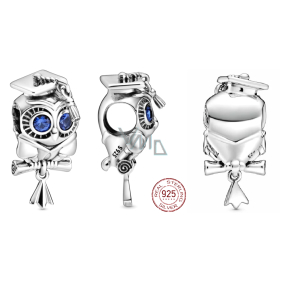 Charm Sterling Silber 925 Graduation - Wise Owl, Graduate Bead am Graduierungsarmband Charm Sterling Silber 925 Graduation - Wise Owl, Graduate Bead am Graduierungsarmband