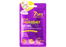 7Days Active Thursday textile Gesichtsmaske für alle Hauttypen 28 g