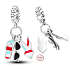 Charm Sterling Silber 925 Chic style - Sommer Spaß, Brille, Badeanzug, Flip Flops, 3in1 Armband Anhänger, Interessen