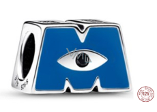 Charme Sterling Silber 925 Disney Monsters Ltd (Pixar), Logo M, Perle auf Armband Film