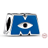 Charme Sterling Silber 925 Disney Monsters Ltd (Pixar), Logo M, Perle auf Armband Film