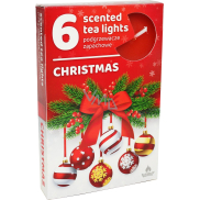 Admit Tea Lights Weihnachtlich duftende Teelichter 6 Stück, Brenndauer 3 - 4 Stunden