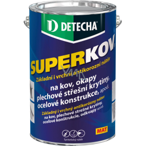 Detecha Superkov Grund- und Deckfarbe für Metall, rotbraun matt, 5 kg