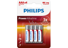 Baterie Philips Power Alkaline 2 ks AAA LR03 Micro 1,5V