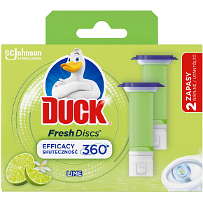 Duck Fresh Discs Limetten-WC-Gel für hygienische Sauberkeit und Frische Ihrer Toilettenfüllung 2x36 ml
