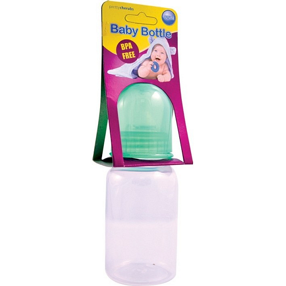Pretty Cherubs Bpa Kostenlose Babyflasche mit Silikonschnuller in verschiedenen Farben 125 ml